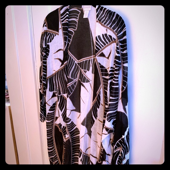 Chico's Sweaters - Chico’s long cardigan print with ties